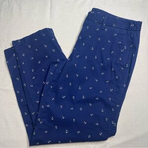 Talbots Relaxed Chinos Anchor‎ Print Bottoms (6P)